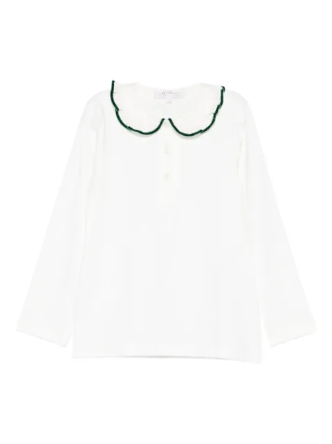 Mariella Ferrari bib-collar shirt