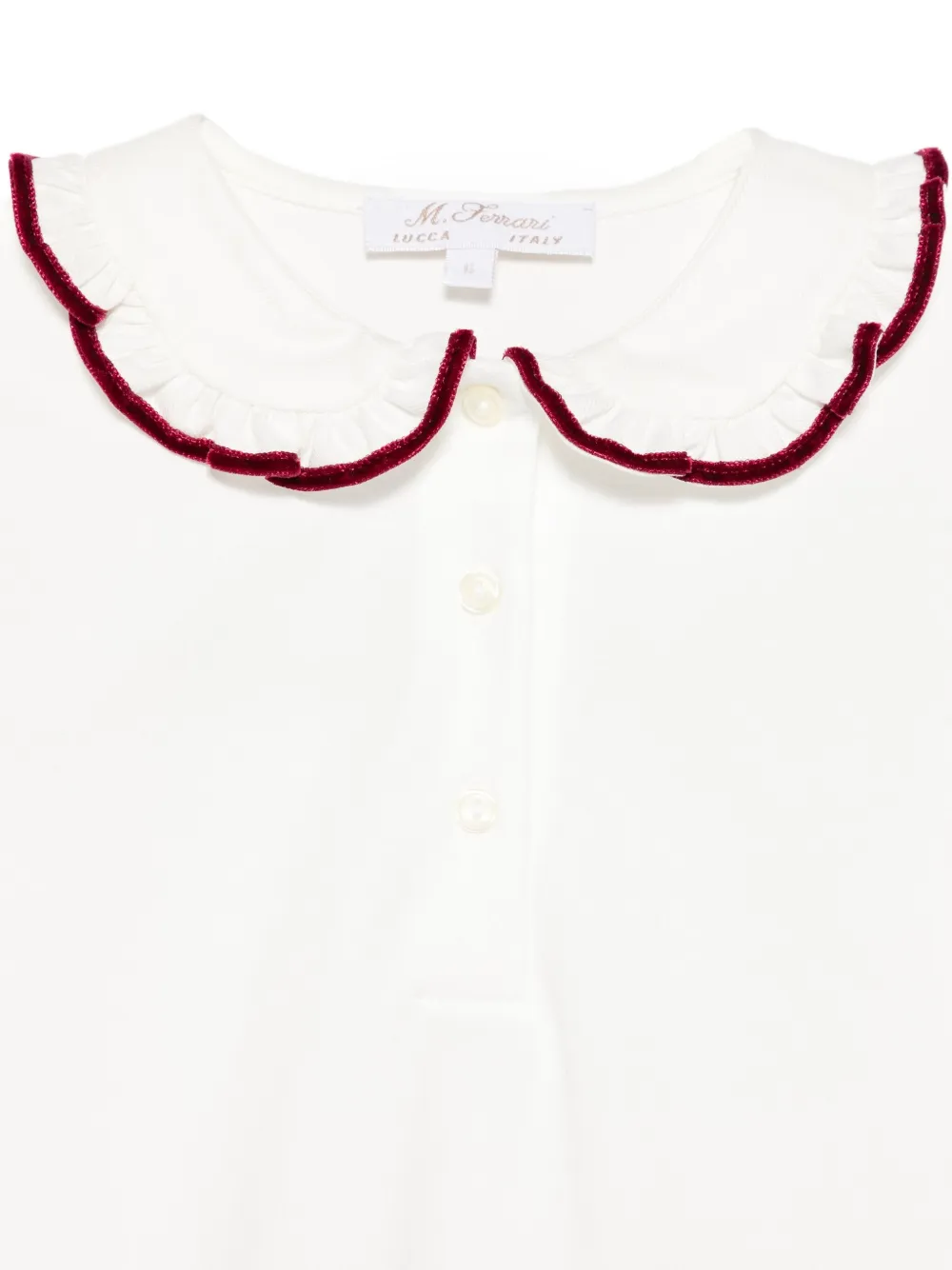 Mariella Ferrari Shirt met fluwelen afwerking en bies Wit