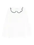 Mariella Ferrari ruffled collar top - White