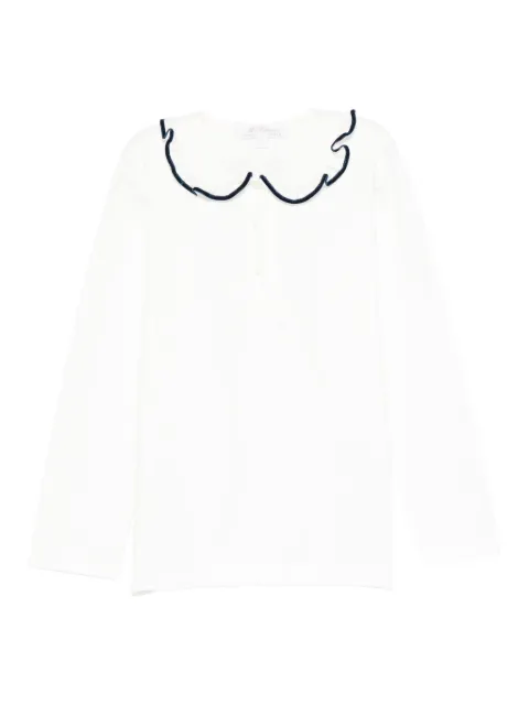 Mariella Ferrari ruffled collar top