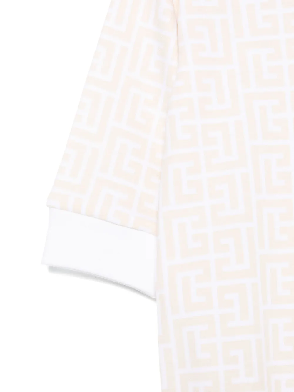 Balmain Kids geometric-pattern babygrow (set of three) Beige