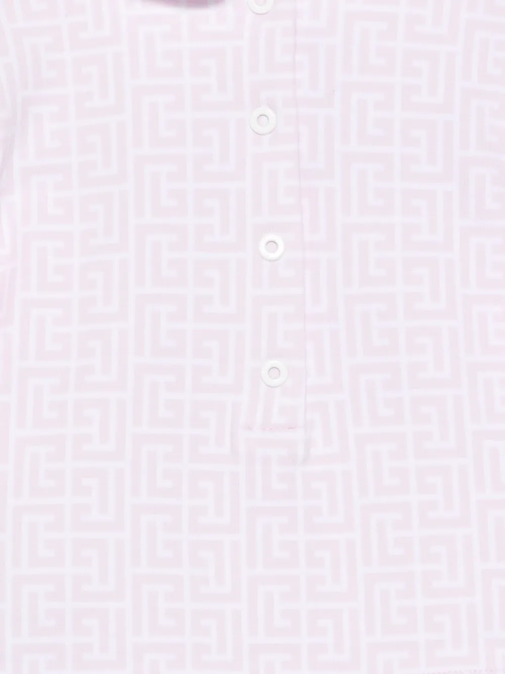 Balmain Geometric-print Babygrow Set In Gray