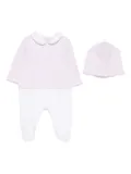 Balmain Kids geometric-print babygrow set - White