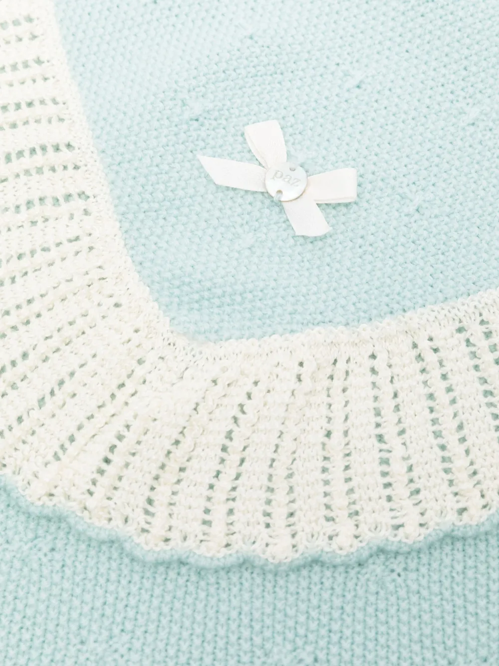 Paz Rodriguez Crochet-trimmed Wool Blanket In Green