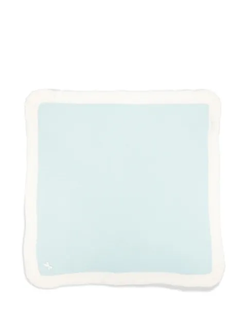 Paz Rodriguez crochet-trimmed wool blanket