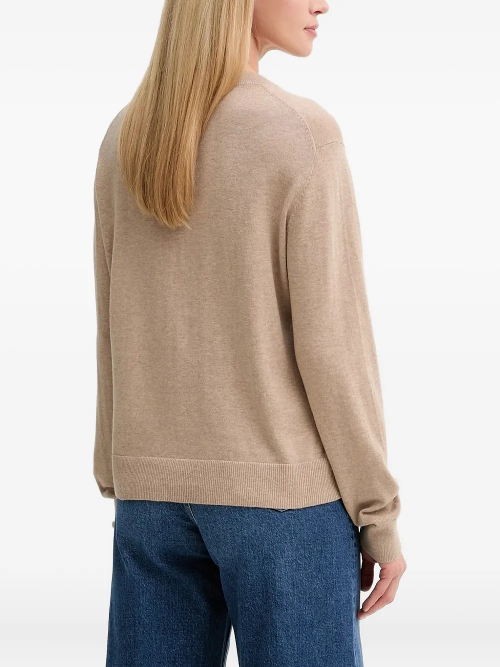 MUNTHE Swelina trui met ronde hals Beige