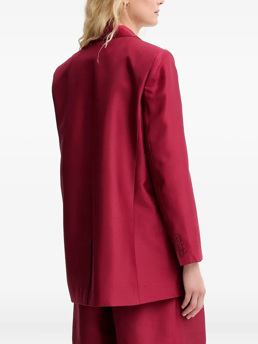 MUNTHE Patton blazer met enkele rij knopen Rood