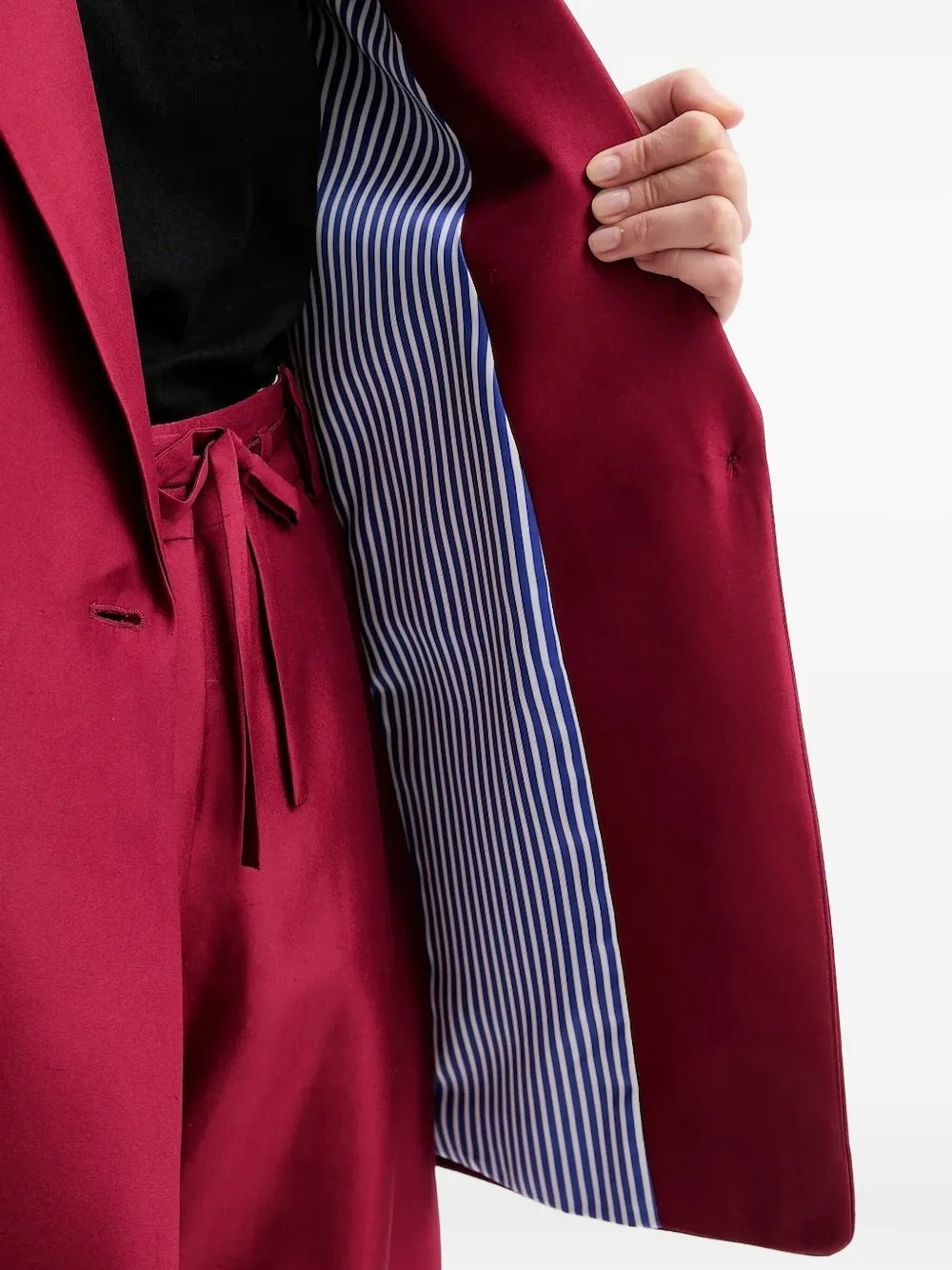 MUNTHE Patton blazer met enkele rij knopen Rood