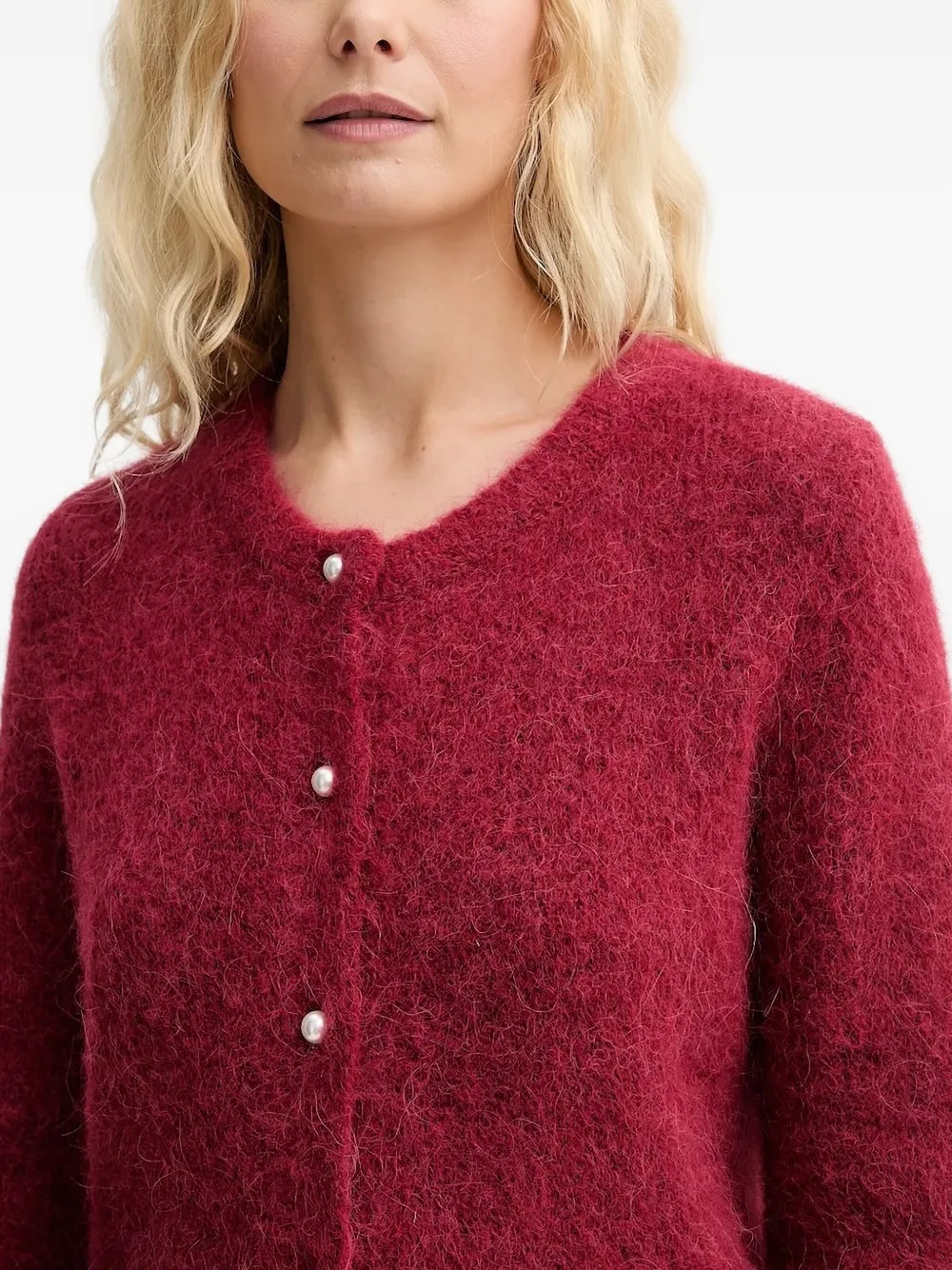 Munthe Povilla Button-down Cardigan In Red
