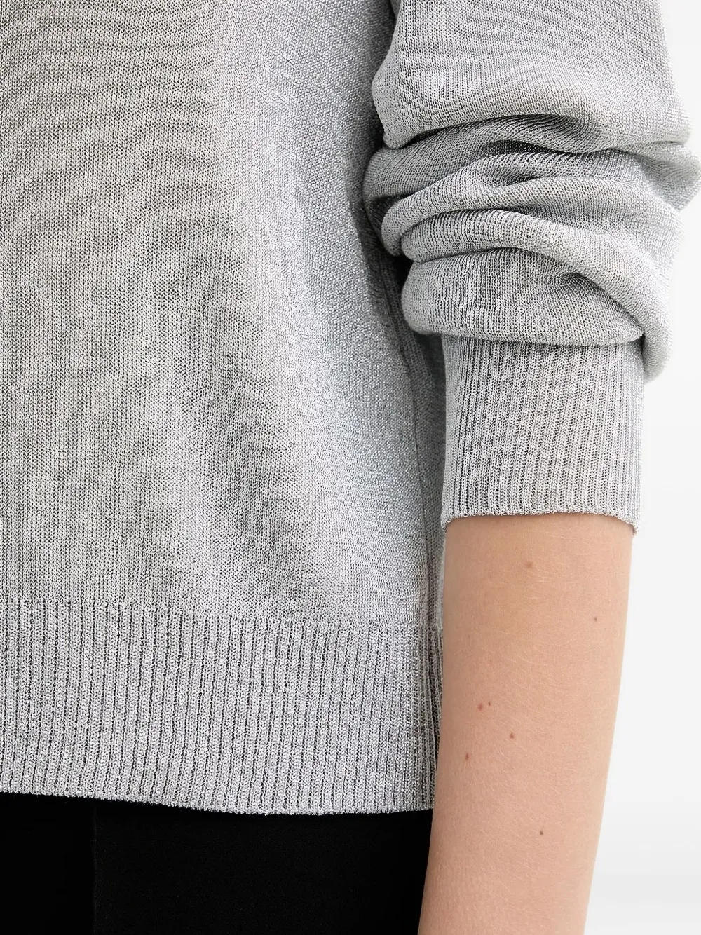 Munthe Crew-neck Cardigan In Gray