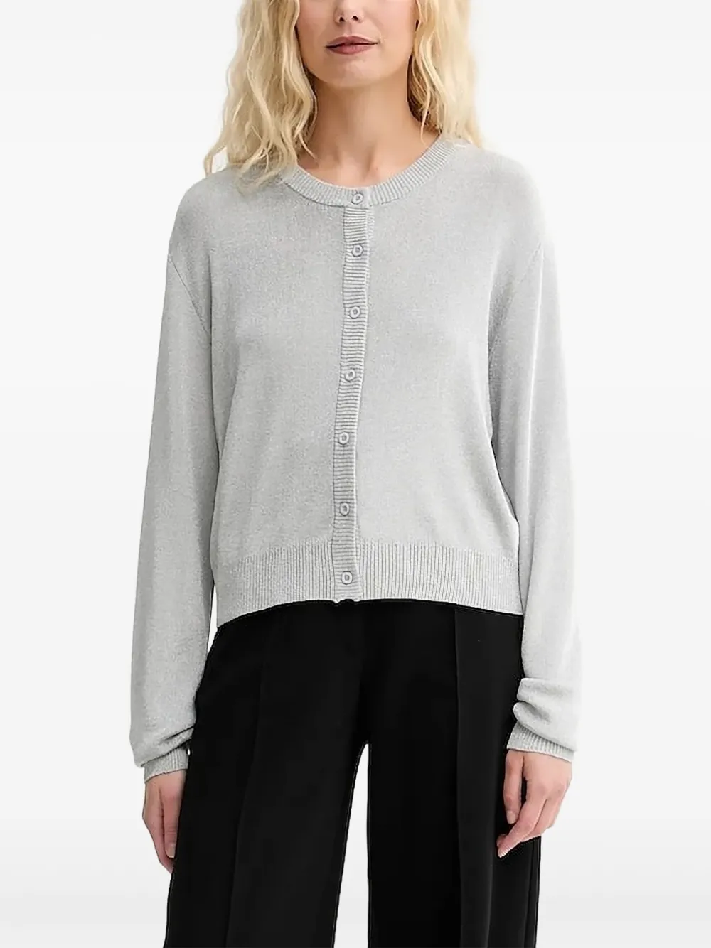 MUNTHE crew-neck cardigan | Grey | Image 1