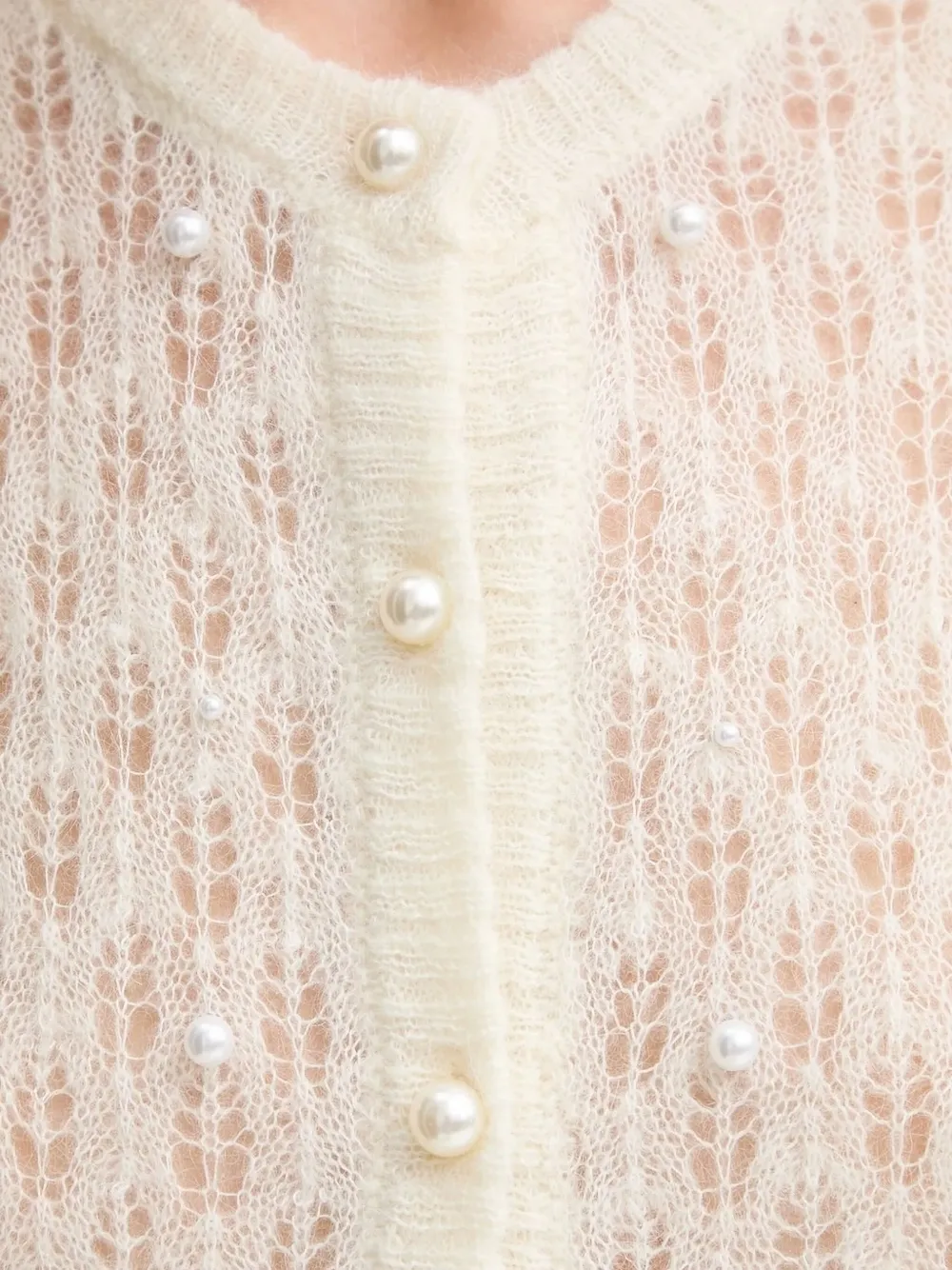 Munthe Perl Pearl-embellished Cardigan In Blue