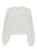 TWINSET v-neck balloon-sleeve sweater - Grey