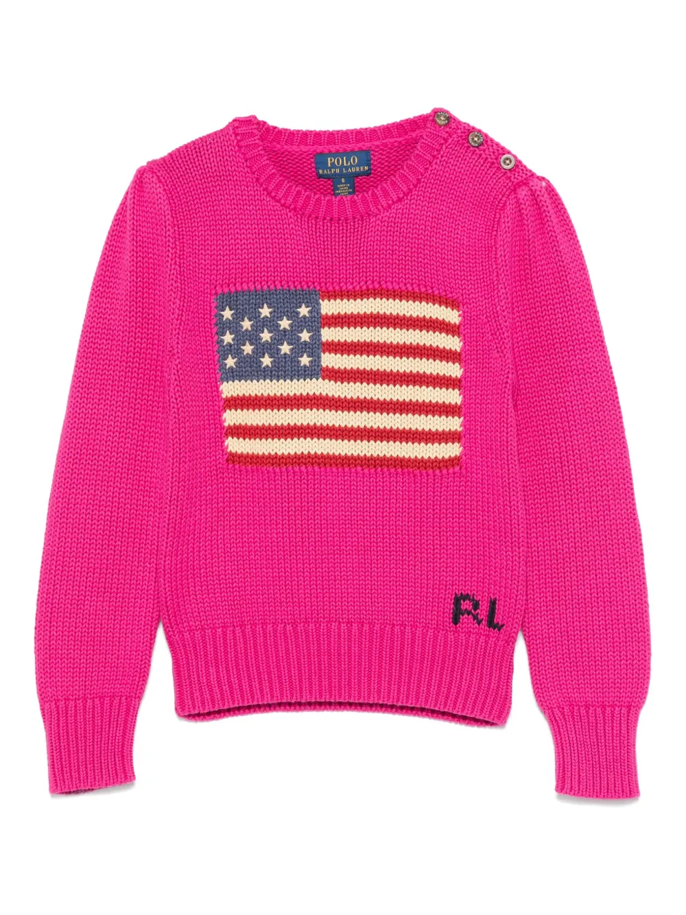 POLO RALPH LAUREN KIDS american-flag sweater Roze