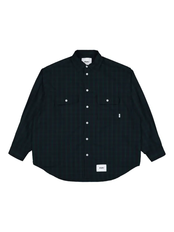 WTAPS ポケットディテール チェック シャツ | グリーン | FARFETCH JP