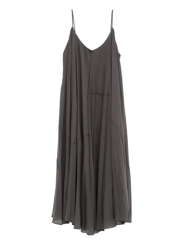 Lauren Manoogian Pleated Midi Dress Grey FARFETCH TW