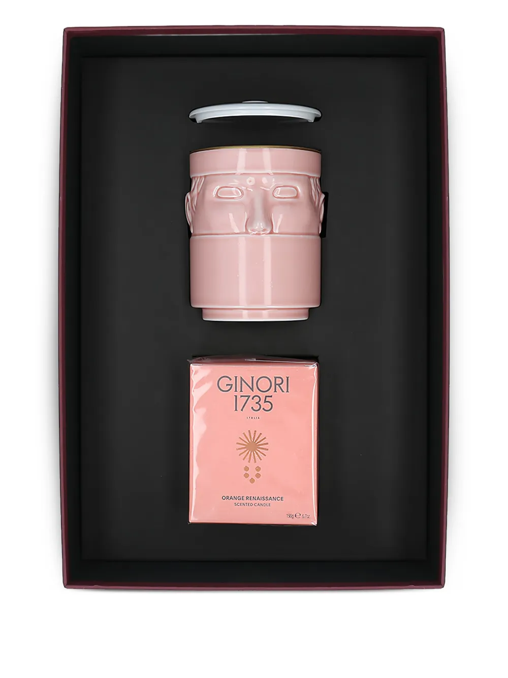 Ginori 1735 Il Seguace Flamingo Porcelain Candle Holder In Pink