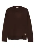 LIU JO logo-detail hem-split sweater - Brown