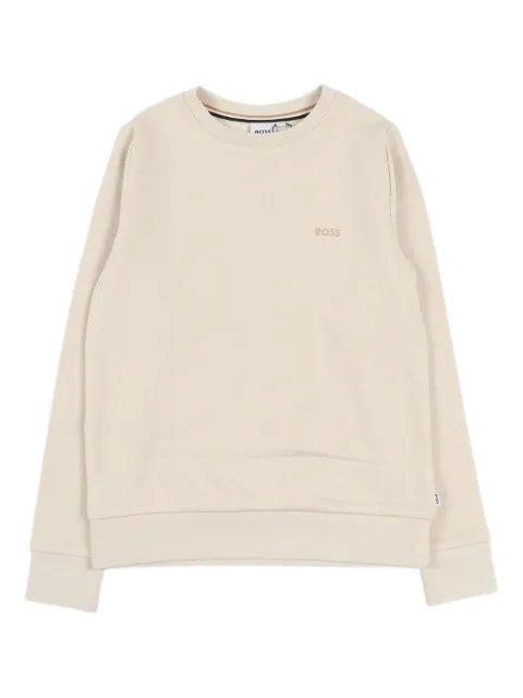 BOSS Kidswear logo-embroidered crew-neck sweatshirt