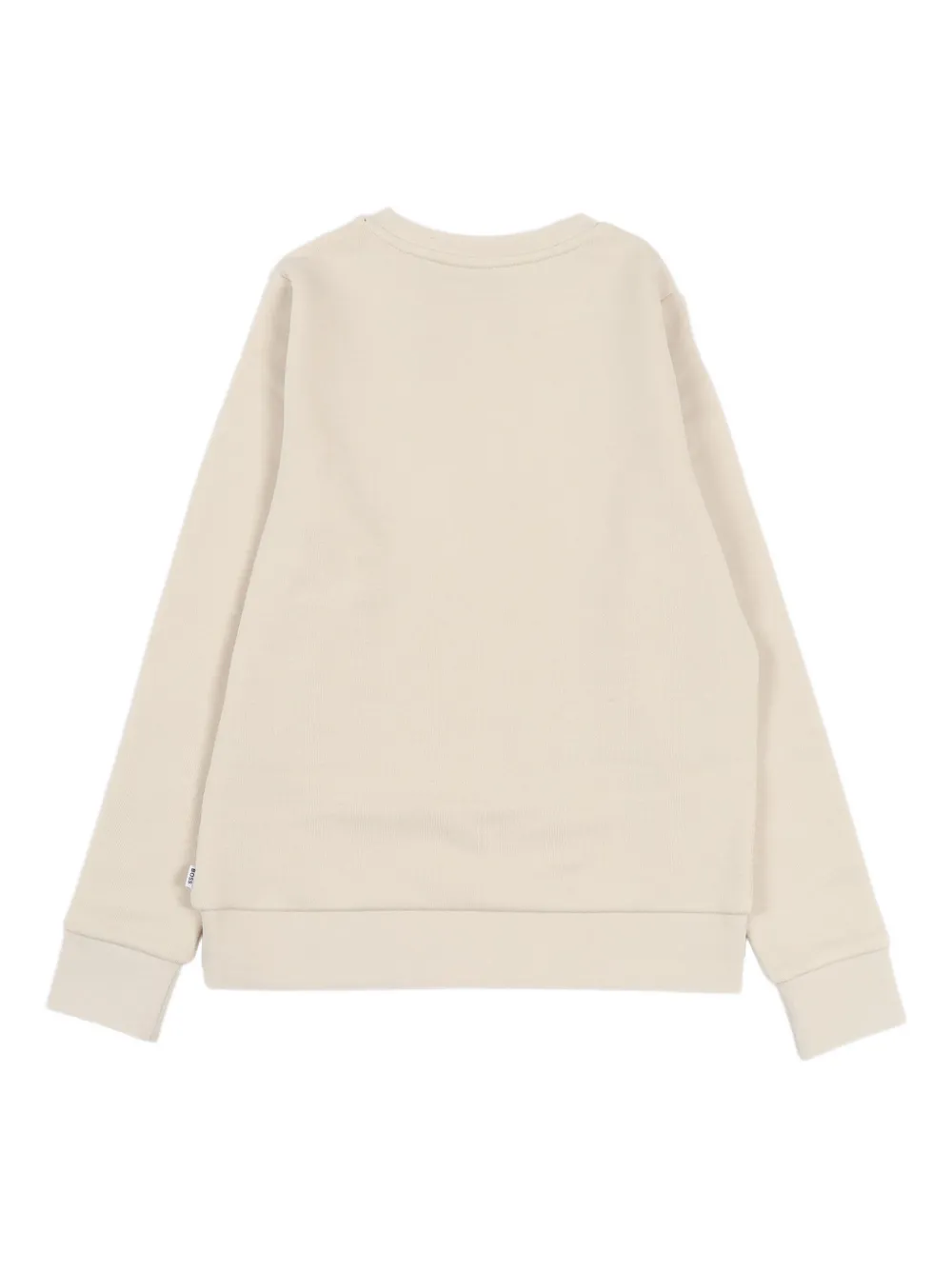 BOSS Kidswear Sweater met geborduurd logo Beige