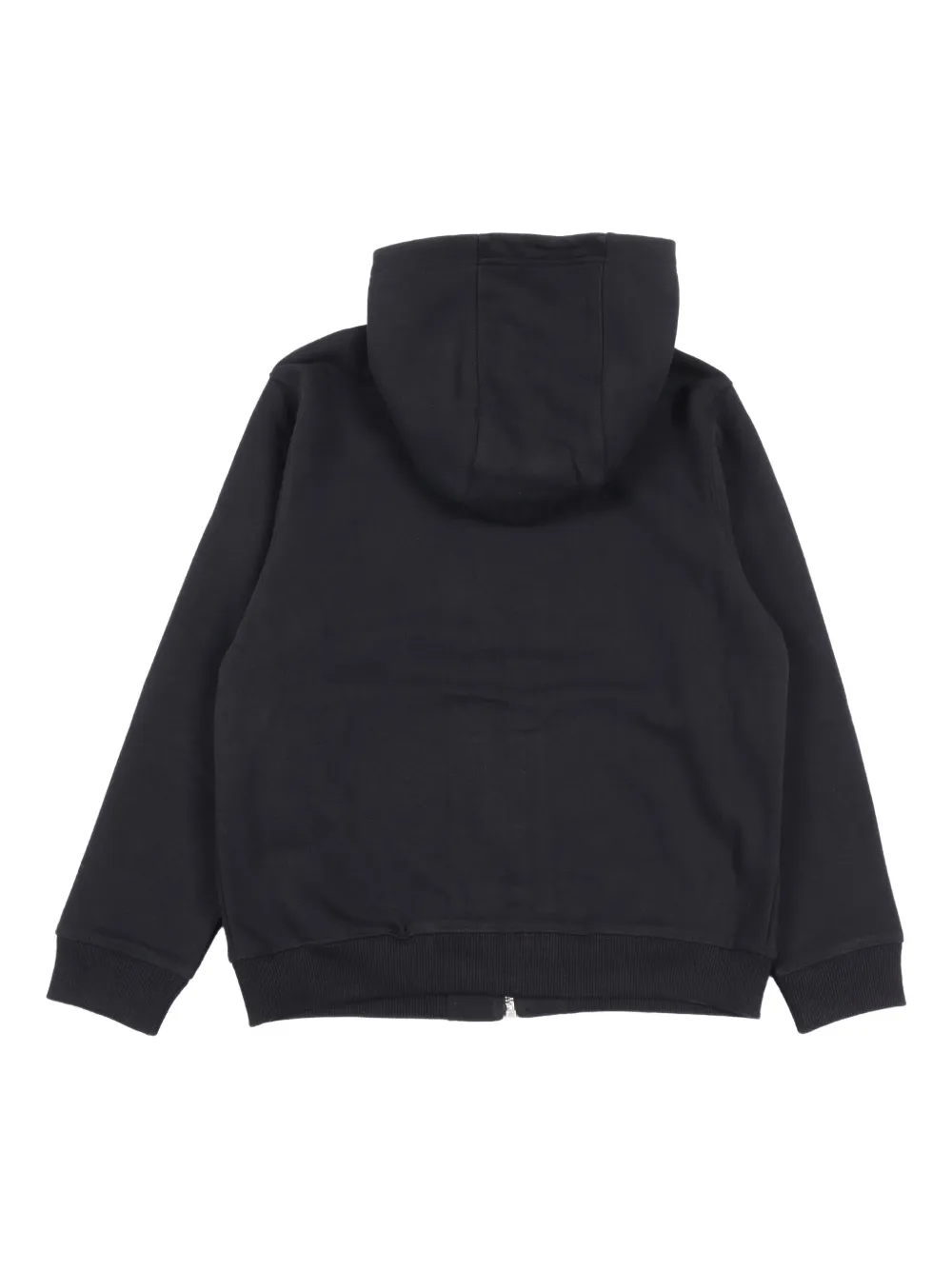 Givenchy Kids Sweater met logoprint en capuchon en rits Zwart