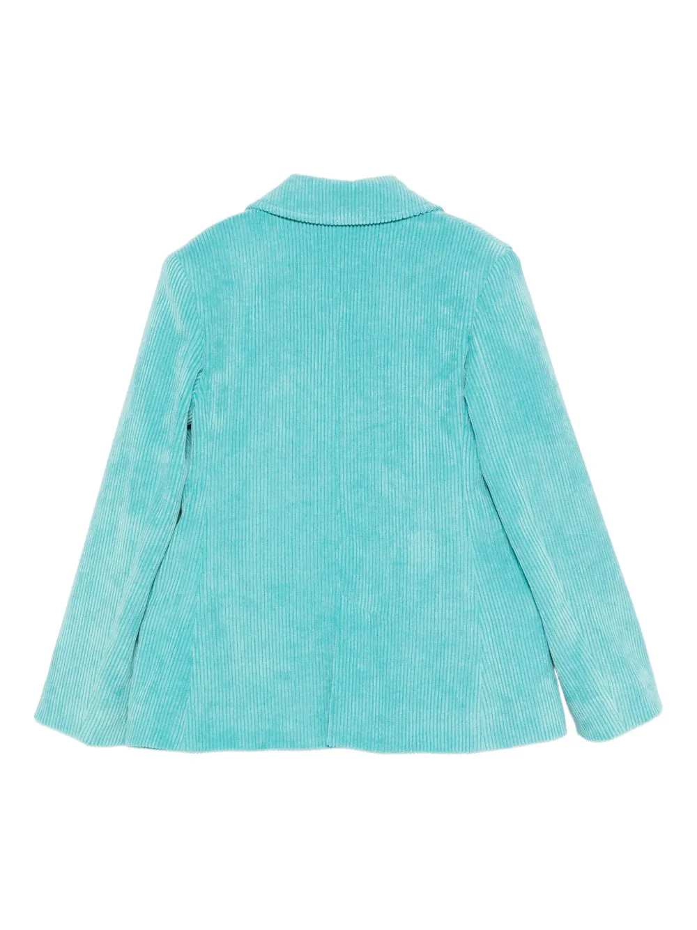MSGM Kids Ribfluwelen blazer met knoopdetail Blauw