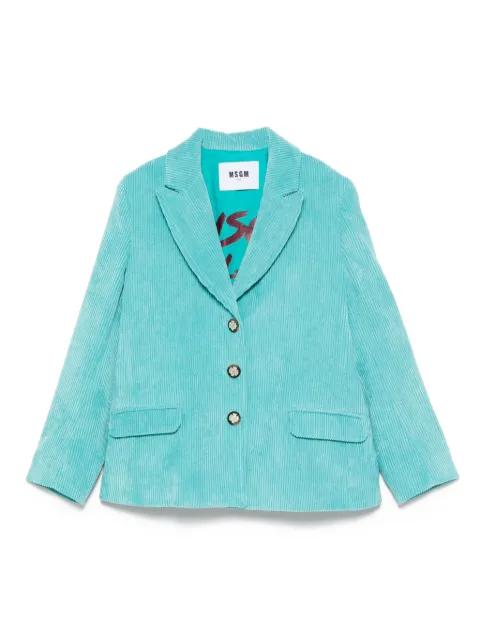 MSGM Kids corduroy button-detail blazer