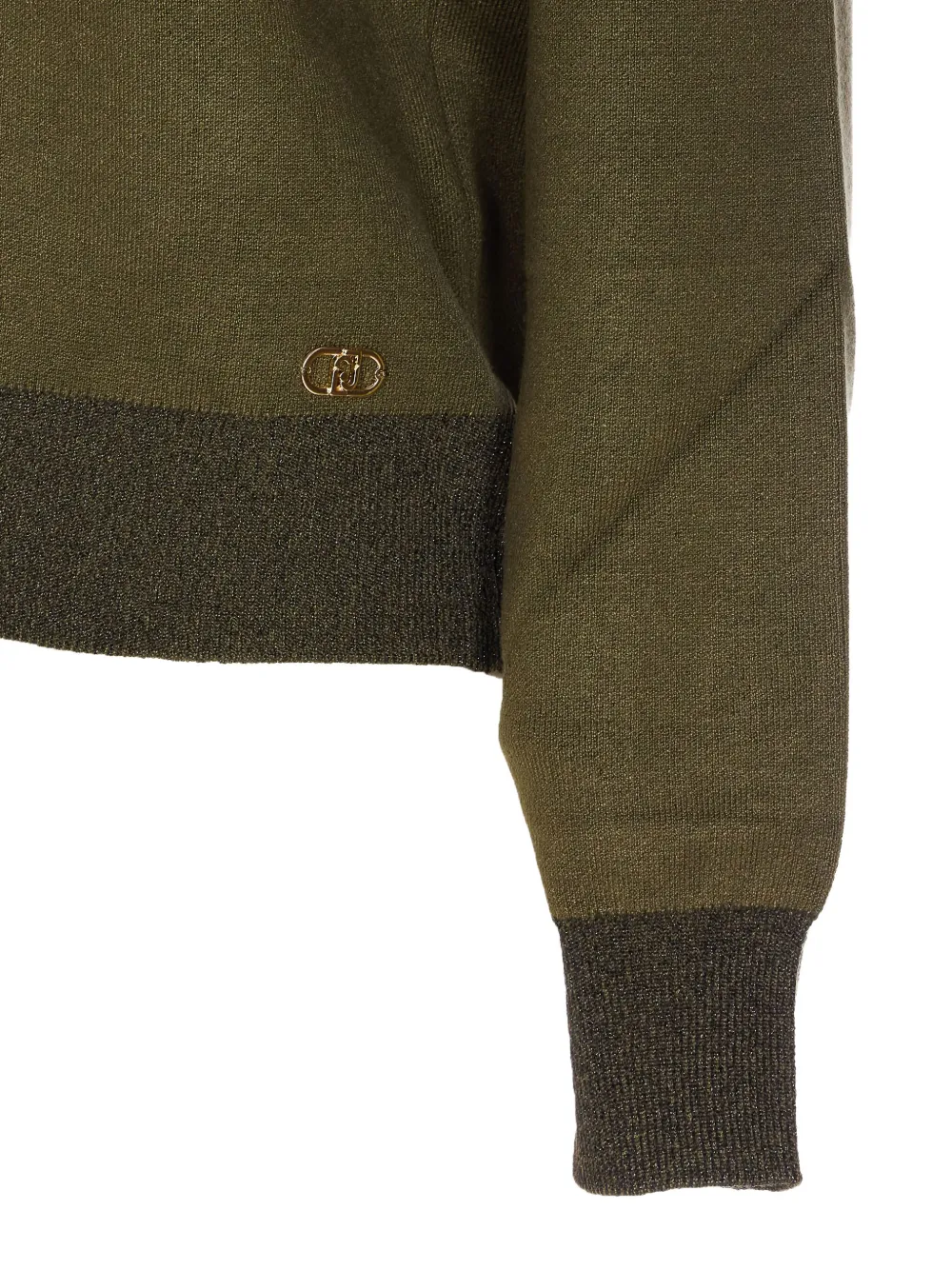 LIU JO Trui met V-hals en patroon Groen