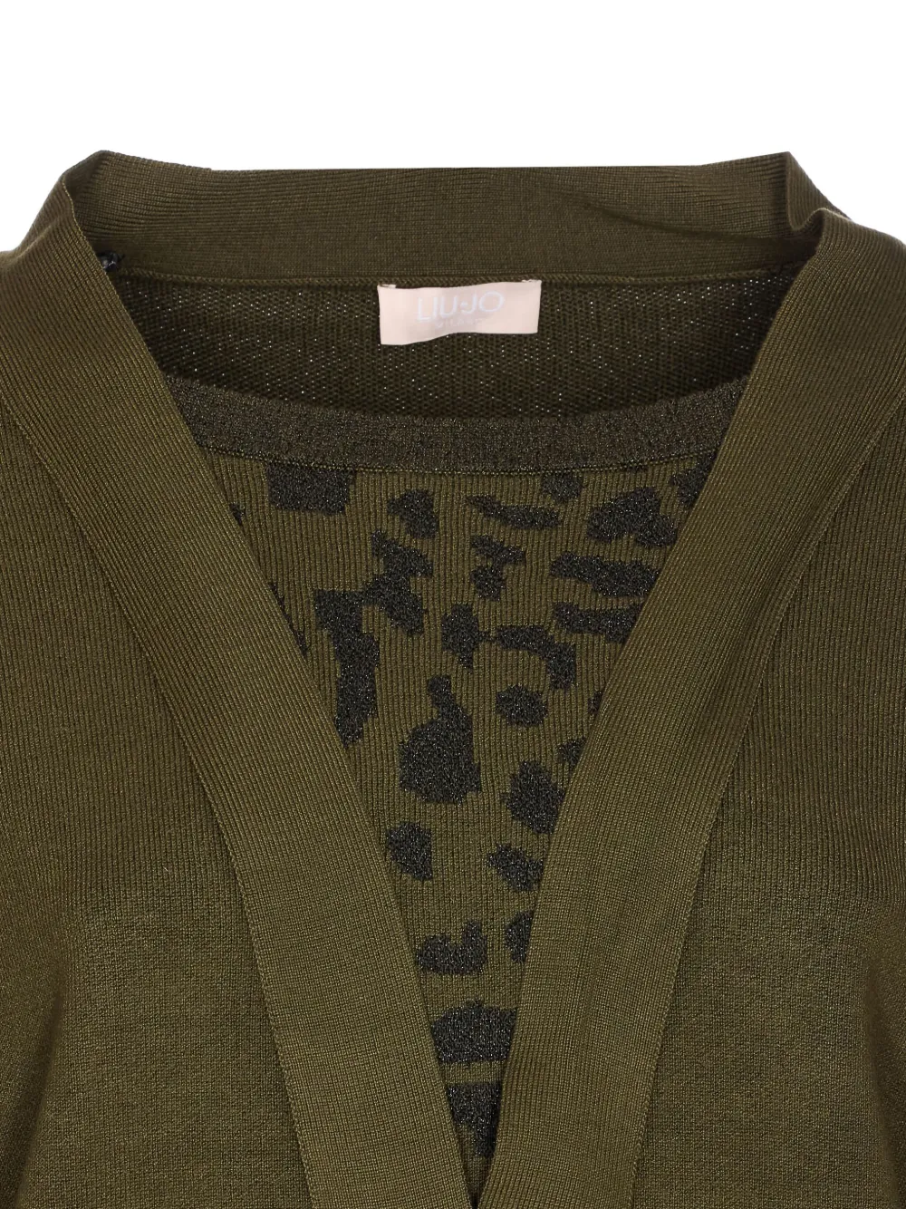 LIU JO Trui met V-hals en patroon Groen