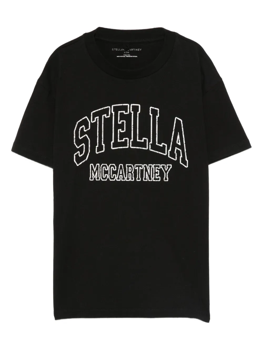 Stella McCartney Kids logo-print T-shirt Zwart