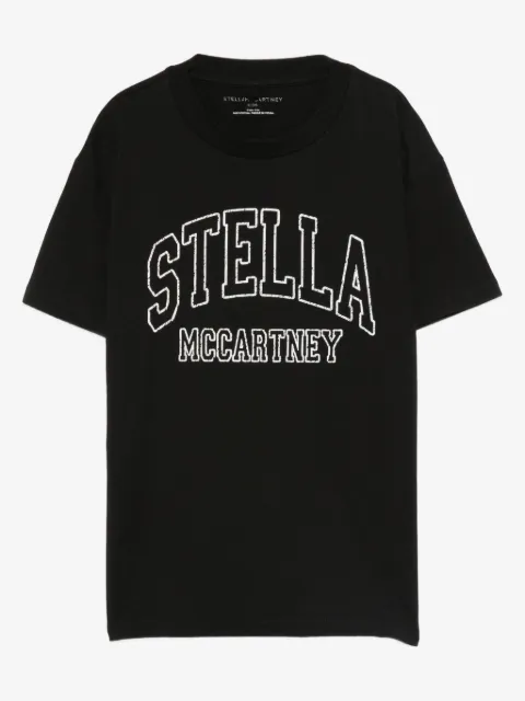 Stella McCartney Kids playera con logo estampado
