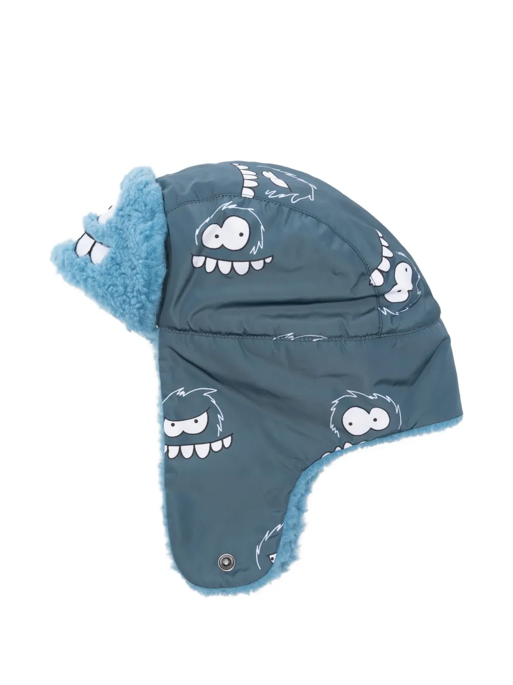 Stella McCartney Kids monster-print trapper hat Blauw