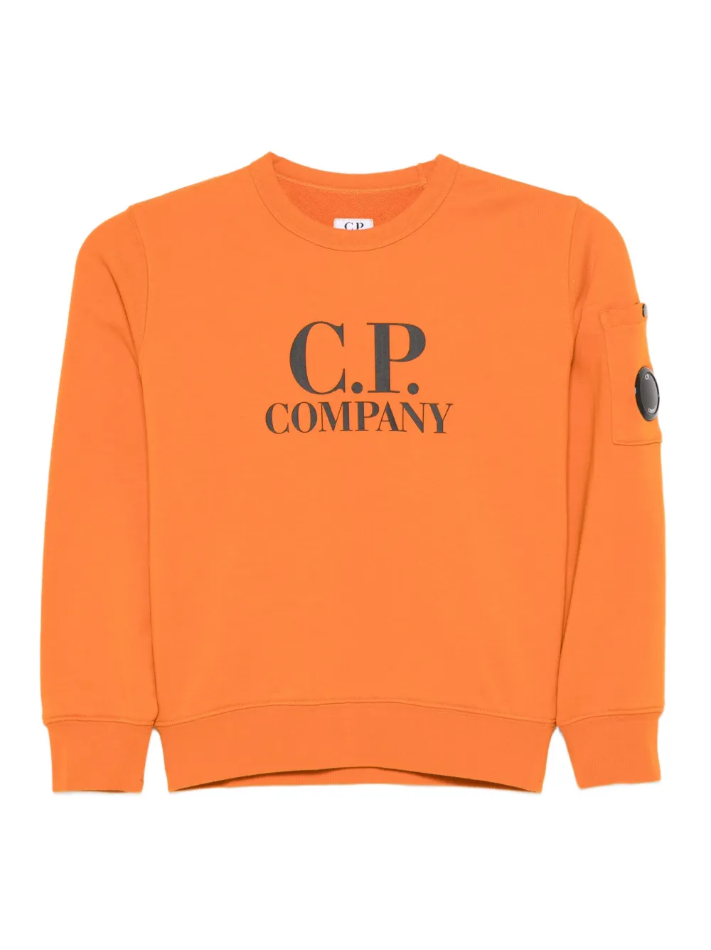 C.P. Company Kids Maglione con logo e tasca - Arancione