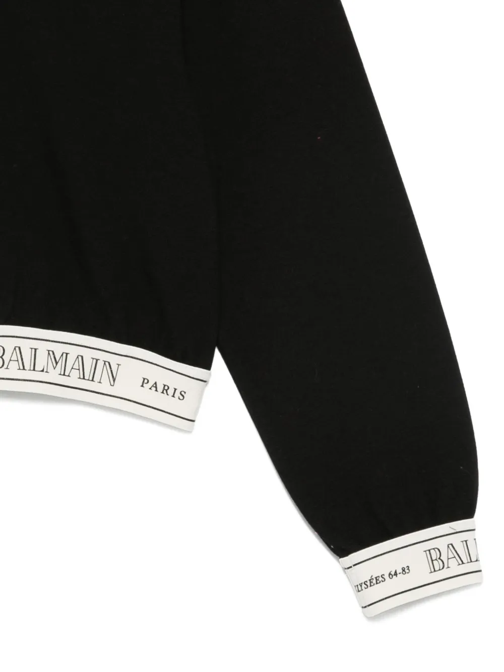 Balmain Kids Cropped top met logoband Zwart