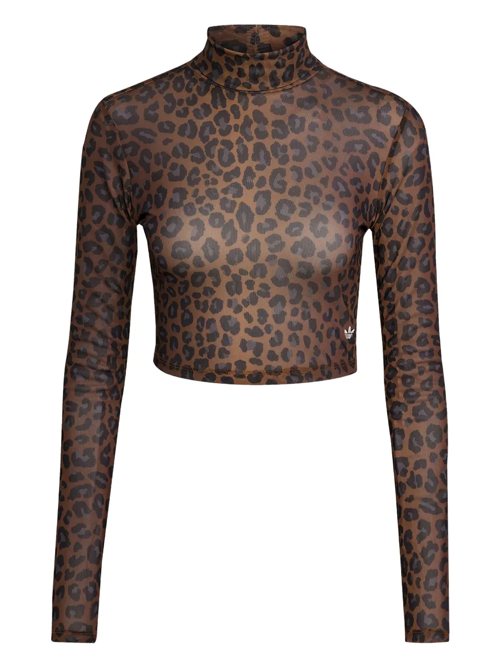 adidas leopard-print turtleneck T-shirt Bruin