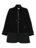 LIU JO quilted-panel zip-up scuba jacket - Black
