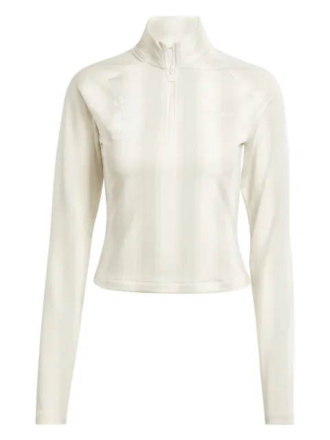 adidas half-zip striped sweatshirt