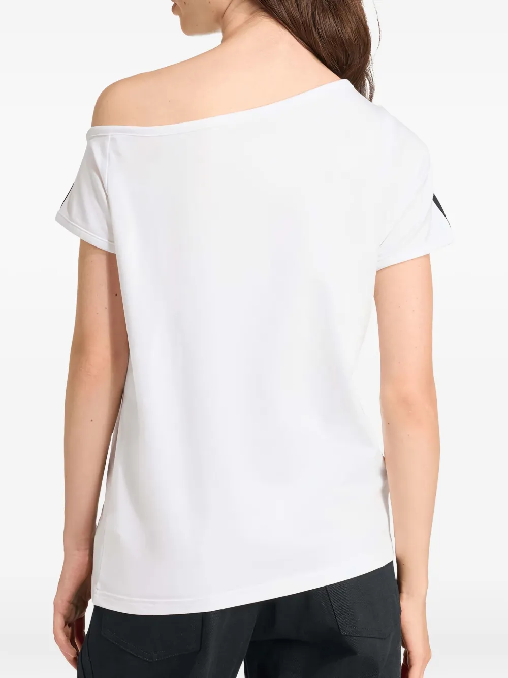 adidas Campus 2000 3-stripe oval-detail T-shirt Wit