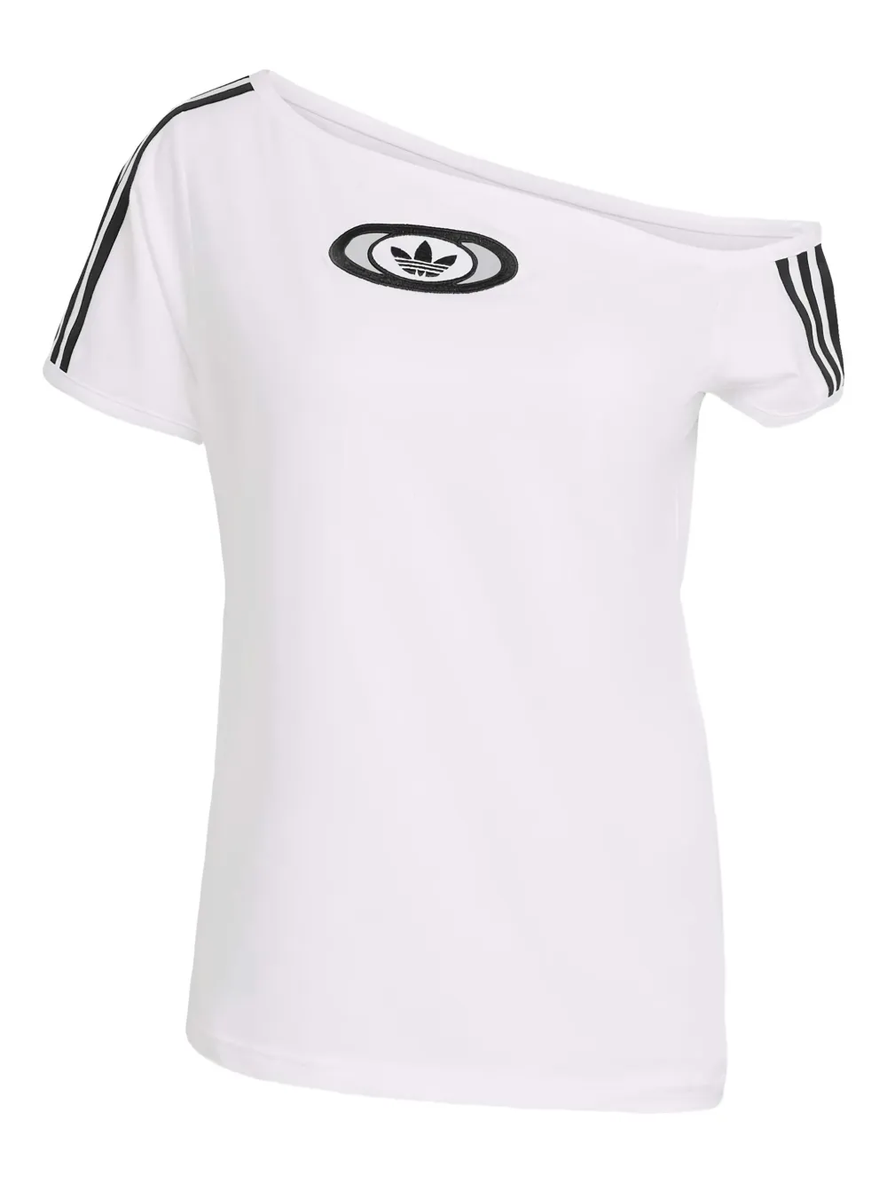 Adidas Originals Campus 2000 3-stripe Oval-detail T-shirt In White