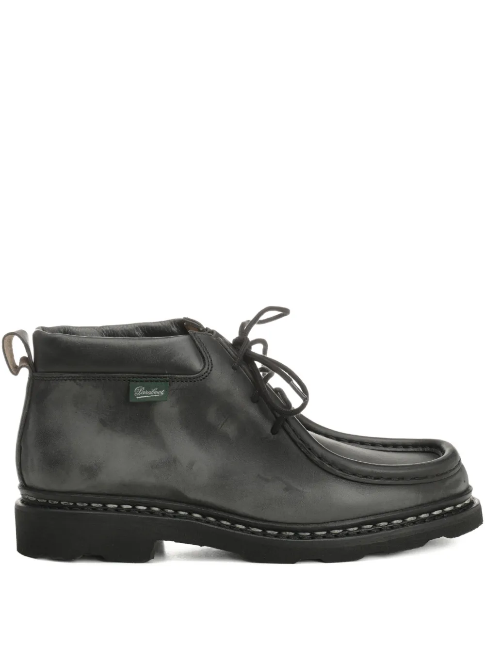 Paraboot leather lace-up ankle boots Black