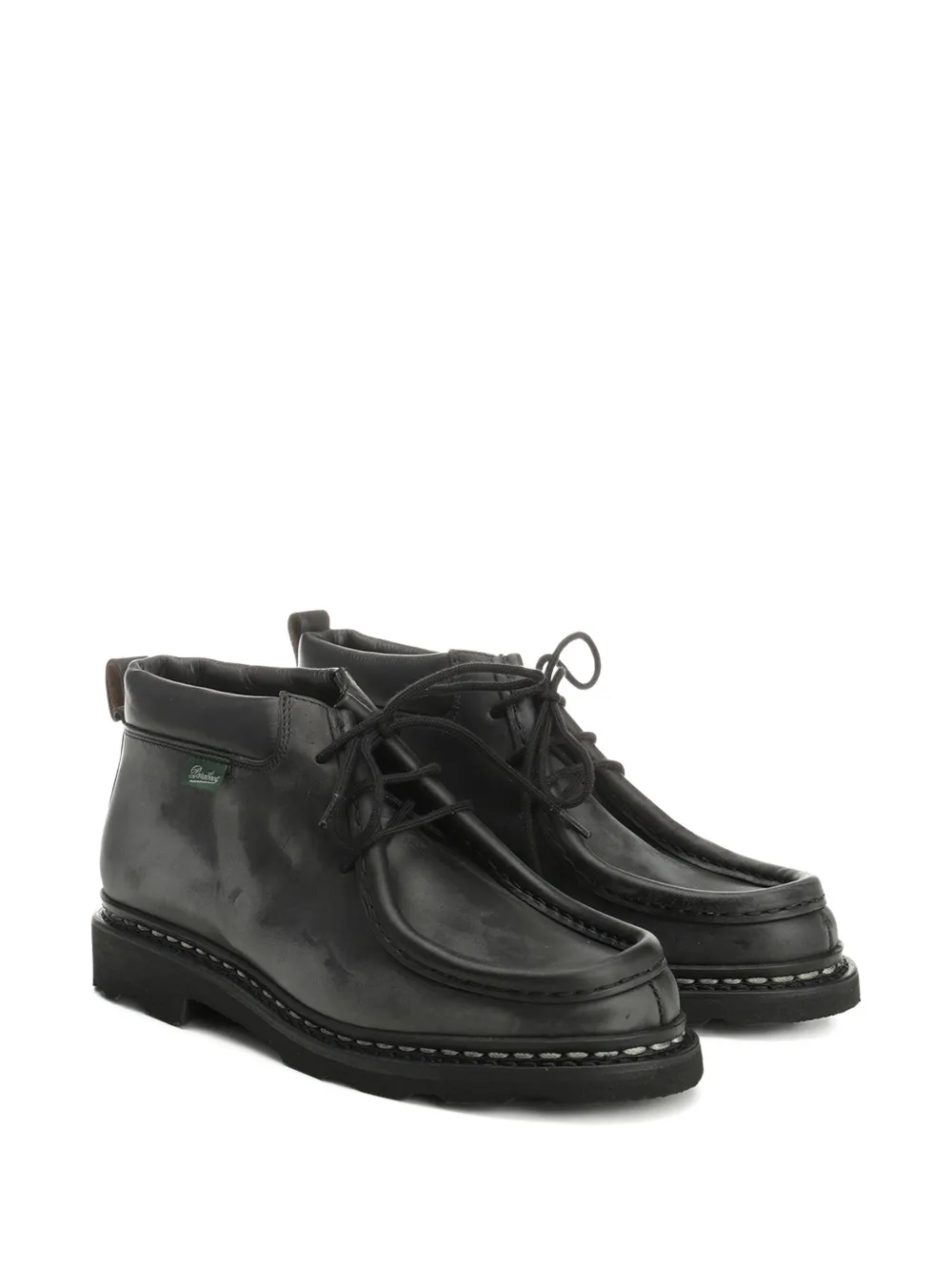 Paraboot leather lace-up ankle boots Black