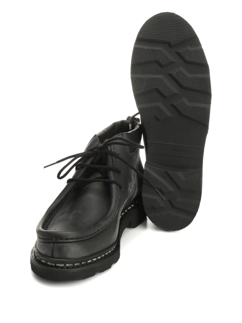 Paraboot leather lace-up ankle boots Black