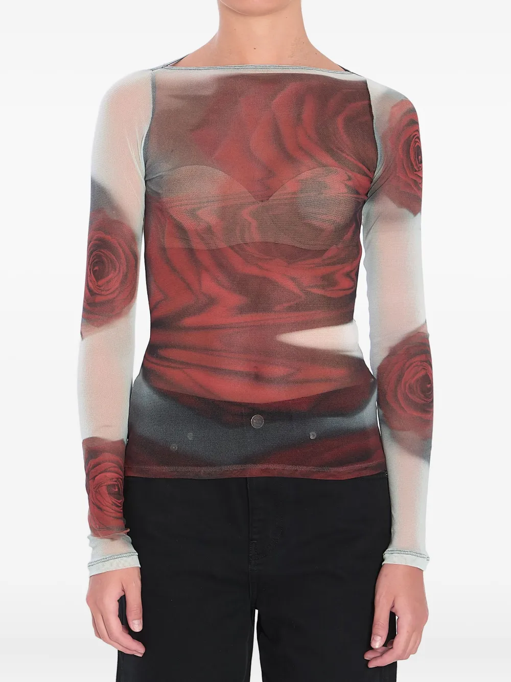 Jean Paul Gaultier Long-sleeved T-shirt In Red