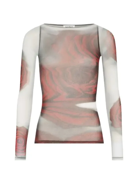 Jean Paul Gaultier Blurry Roses top