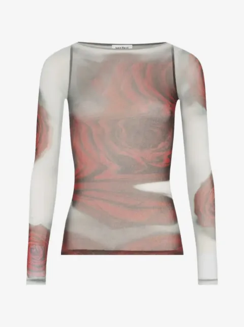 Jean Paul Gaultier Top Blurry Roses