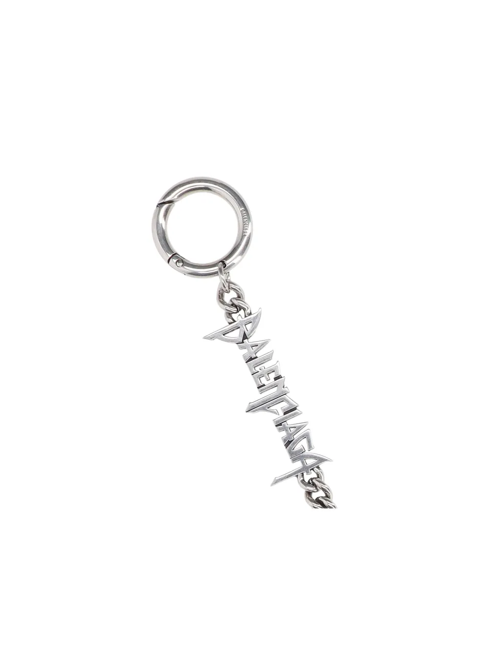 Balenciaga Shiny Keyring Metallic Finish Wallet In Metallic