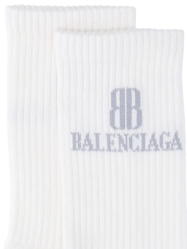 Balenciaga ロゴ 靴下 | ホワイト | FARFETCH JP