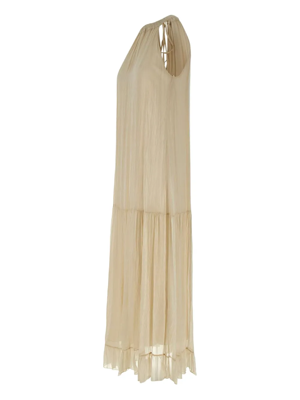 asymmetric-hem maxi dress