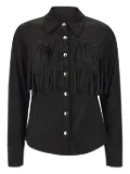 kaos fringe-detail snap-button shirt - Black