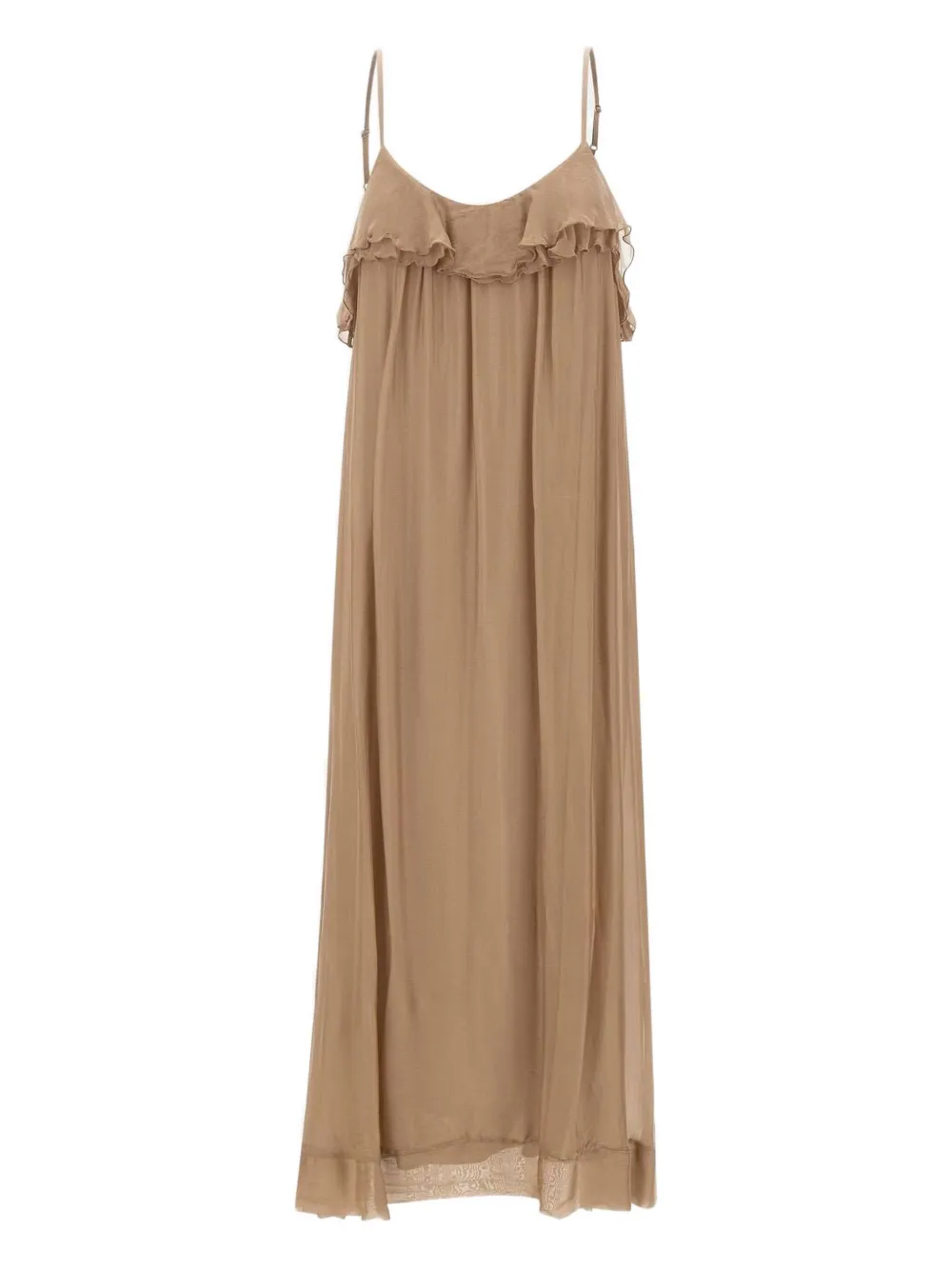 ruffled midi dress